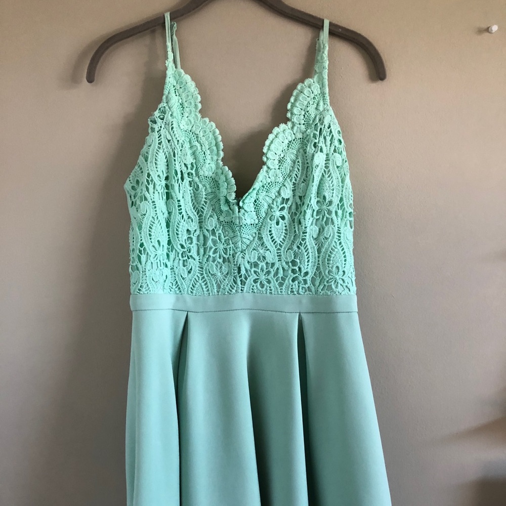 Francesca sea foam green dress